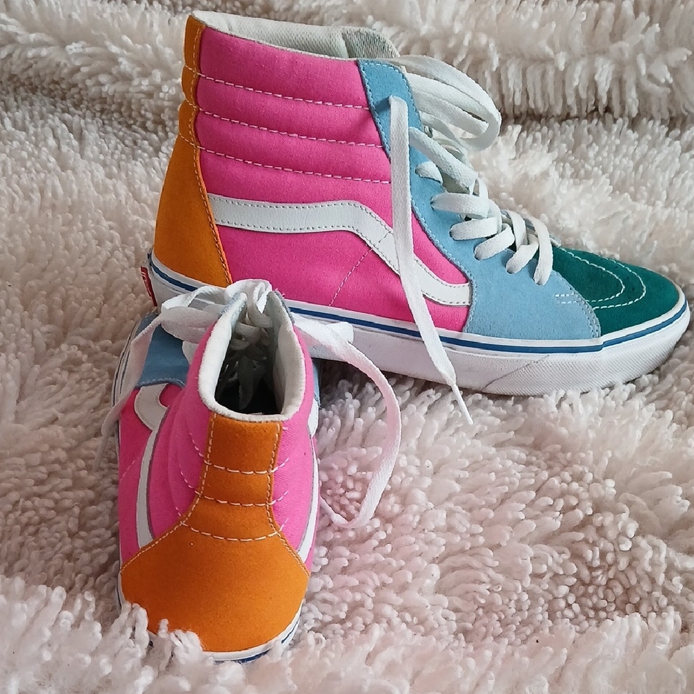 Colorful High-Top Kids Sneakers